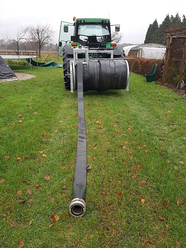 Schlauchhaspel mit hydraulischem Antrieb verzinkt Eigenbau in allen Größen möglich