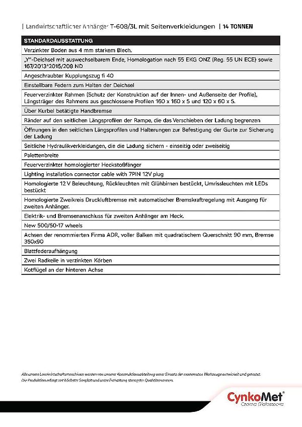 CynkoMet T-608/2 Long mit hydr. Ladungssicherung