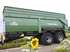 Brantner TA 24080 PowerTube - 8m Mulde 41m³ - 24 to - luftgefedert - BPW Lenk-Achse + abklappbare 800er Aufsatzwände -- 710er Räder