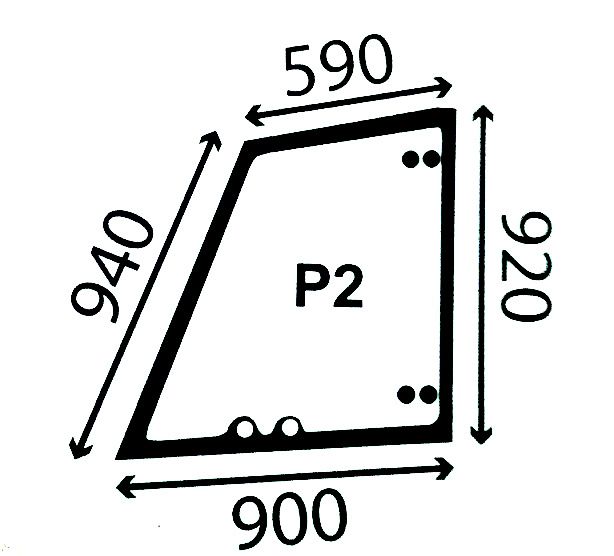 John Deere SZYBA DRZWI GÓRNA ŁADOWARKA TELESKOPOWA AZ57506