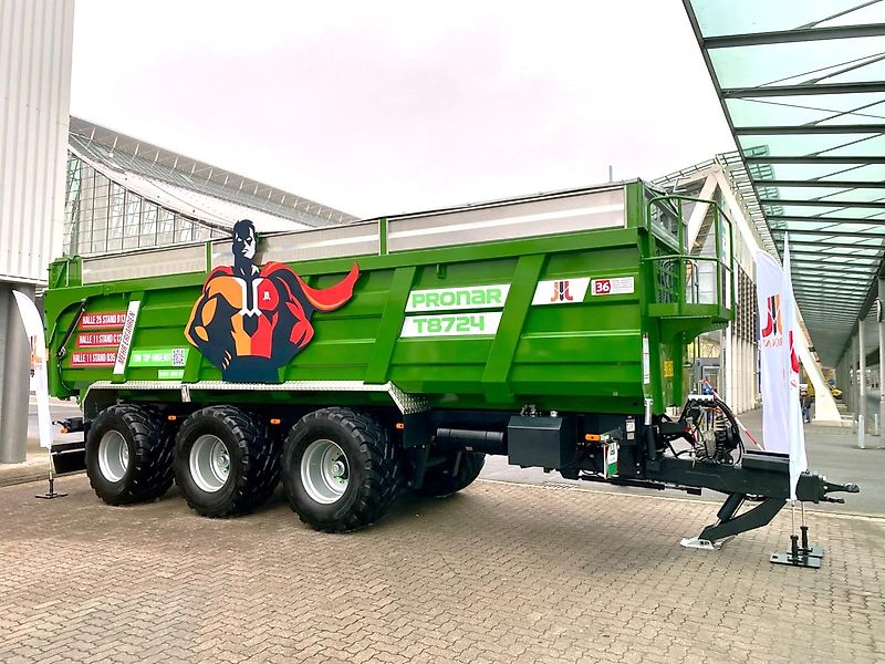 Pronar T 8724 Muldenkipper 34to AGRITECHNICA Maschine; Hydraulisches Fahrwerk; Eigene Ölversorgung