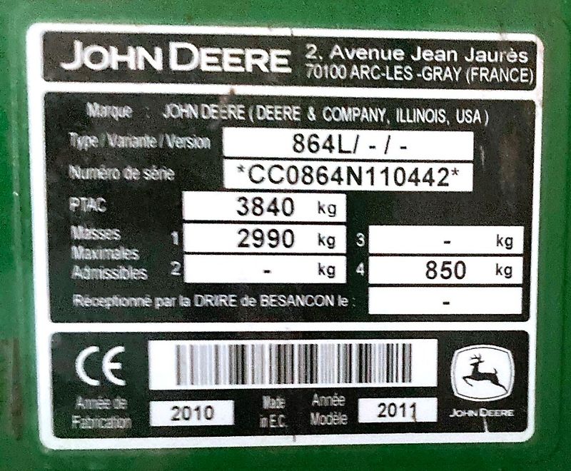 John Deere 864 PREMIUM MaxiCut